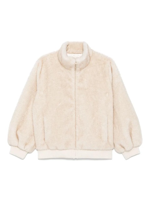 SANDRO zip-up bomber jacket - Neutrals - zdjęcie produktu nr 1