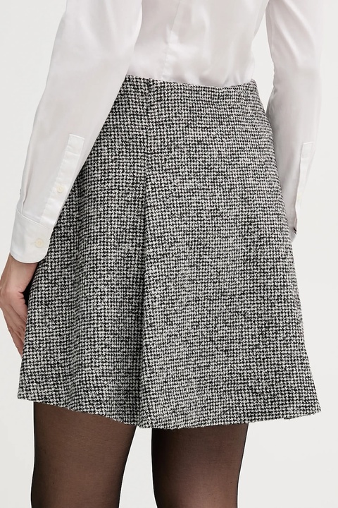 Tommy Hilfiger spódnica z domieszką wełny kolor szary mini rozkloszowana WW0WW48787 - zdjęcie produktu nr 1