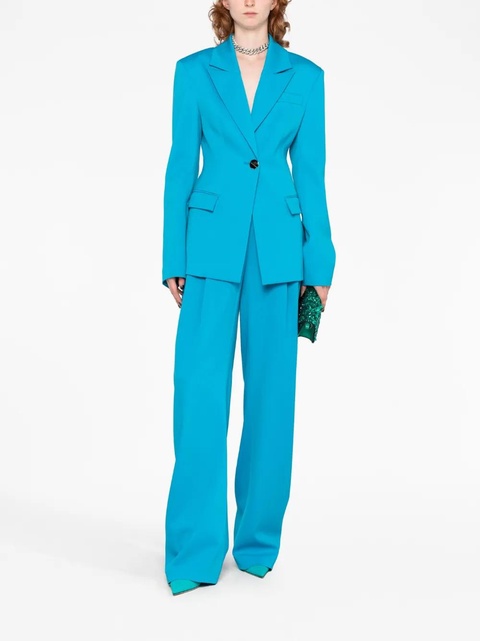 The Attico single-breasted virgin-wool blazer - Blue - zdjęcie produktu nr 2