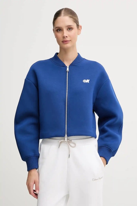 Calvin Klein Jeans bluza damska kolor niebieski z aplikacją LV047C524G - zdjęcie produktu nr 1