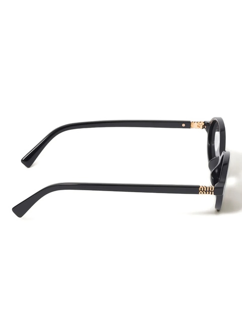 Miu Miu Eyewear Regard round-frame logo sunglasses - Black - zdjęcie produktu nr 2