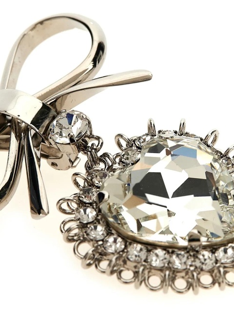 Alessandra Rich Bow earrings - Silver - zdjęcie produktu nr 1