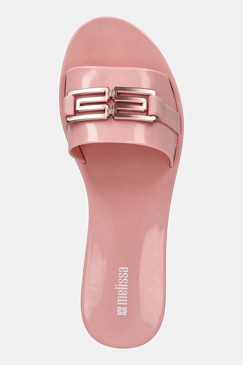 Melissa japonki MELISSA BABE M CHIC AD damskie kolor różowy na płaskim obcasie M 36000.BF047 - zdjęcie produktu nr 1