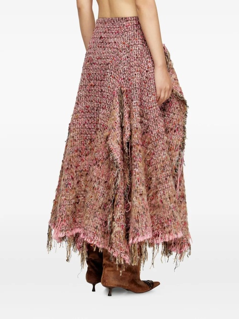 Diesel bouclé frayed asymmetrical skirt - Pink - zdjęcie produktu nr 2