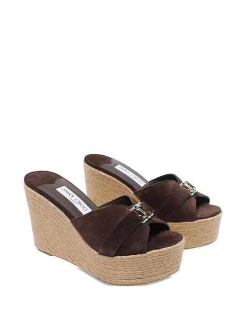 Jimmy Choo 100mm Leda wedge sandals - Brown - zdjęcie produktu nr 2