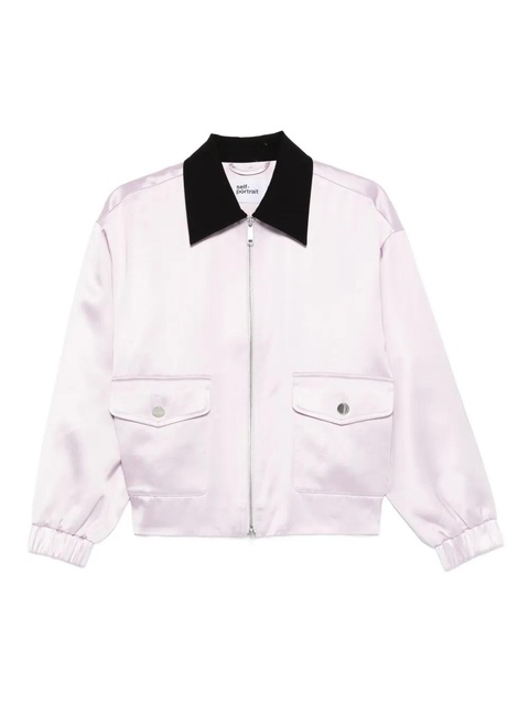 Self-Portrait contrast-collar jacket - Purple - zdjęcie produktu nr 1