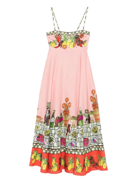 ALEMAIS floral-print A-line dress - Pink - zdjęcie produktu nr 1