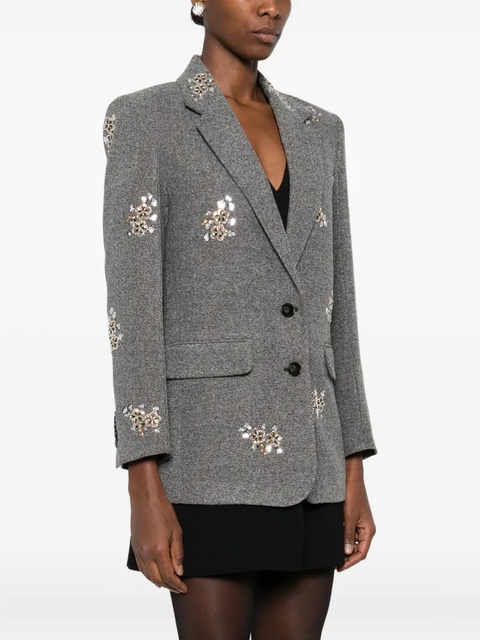Maje floral-embroidered blazer - Grey - zdjęcie produktu nr 1