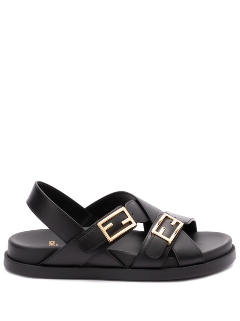 FENDI leather sandals - Black - zdjęcie produktu nr 1