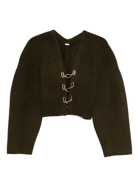 Cult Gaia Mayalu hook-detail cardigan - Green - zdjęcie produktu nr 1