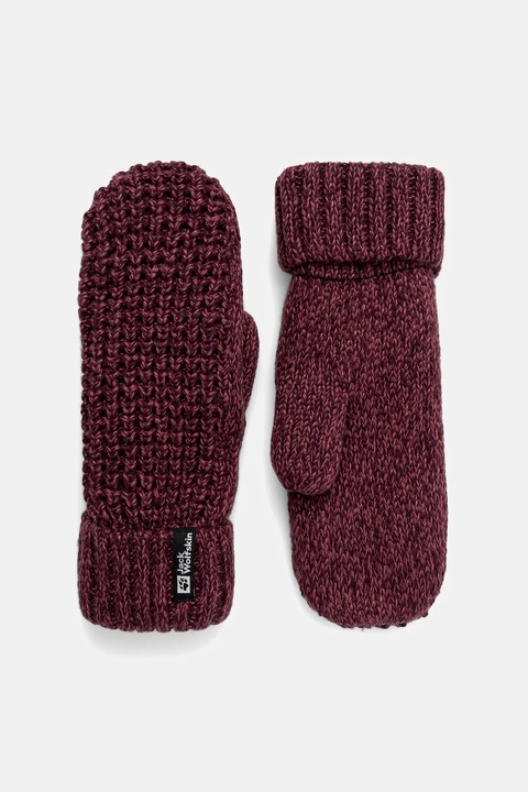 Jack Wolfskin rękawiczki MEDLEY KNIT damskie kolor fioletowy A65233 - zdjęcie produktu nr 1
