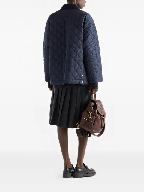 Prada pleated jersey midi skirt - Grey - zdjęcie produktu nr 2