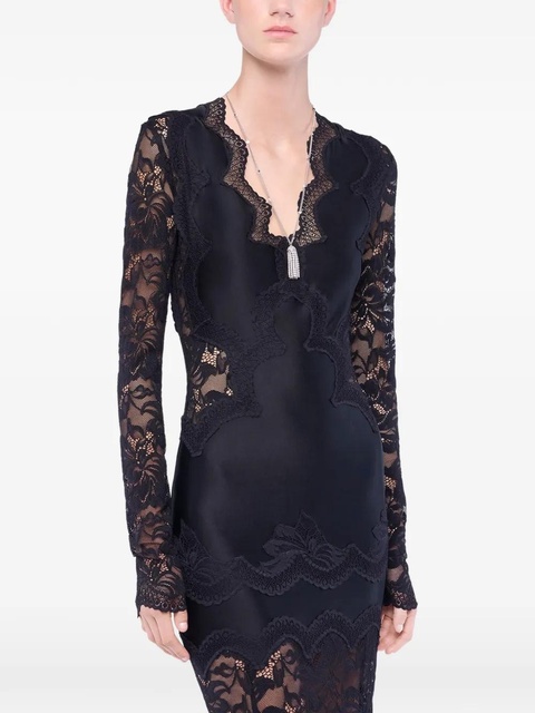 Rabanne long-sleeve lace maxi dress - Black - zdjęcie produktu nr 2