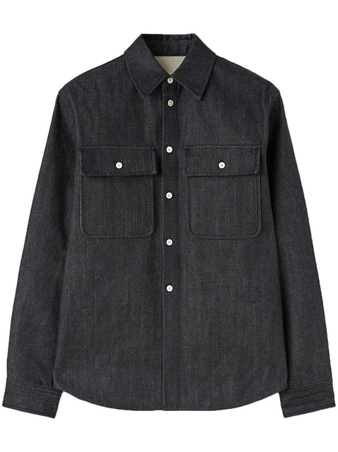 Jil Sander spread-collar denim shirt - Blue - zdjęcie produktu nr 1