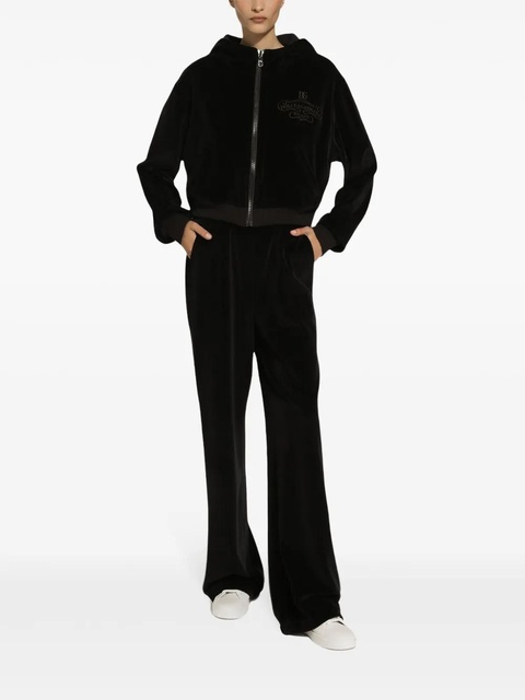 Dolce & Gabbana logo-embroidered hoodie - Black - zdjęcie produktu nr 1