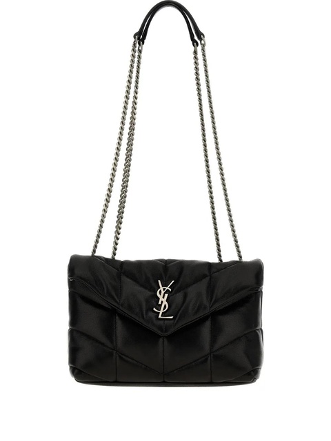 Saint Laurent Toy Puffer quilted logo shoulder bag - Black - zdjęcie produktu nr 1