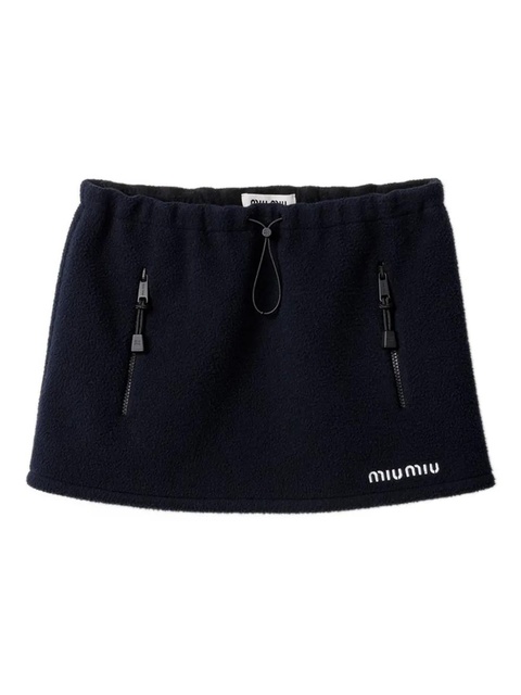 Miu Miu Fleece miniskirt - Blue - zdjęcie produktu nr 1