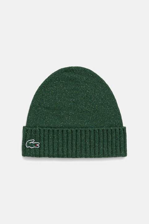 Lacoste czapka z dodatkiem wełny kolor zielony RB5995 - zdjęcie produktu nr 1