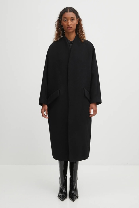 MM6 Maison Margiela sukienka bawełniana kolor czarny mini oversize S52CT0793.M35480.900 - zdjęcie produktu nr 1