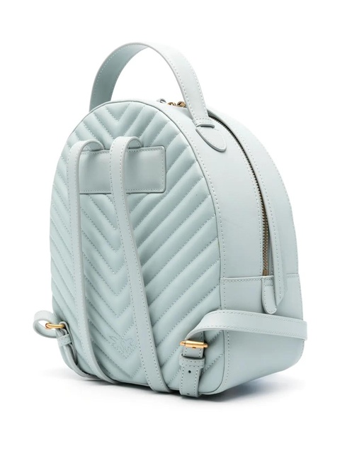 PINKO Love quilted leather backpack - Grey - zdjęcie produktu nr 2