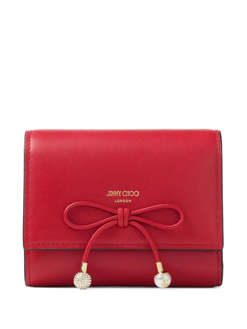 Jimmy Choo Marinda bow-detail wallet - Red - zdjęcie produktu nr 1