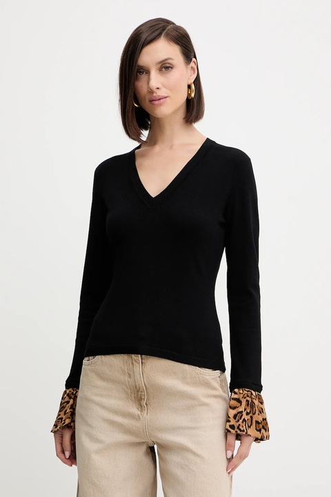 Twinset sweter damski kolor czarny lekki 252TP3154 - zdjęcie produktu nr 1