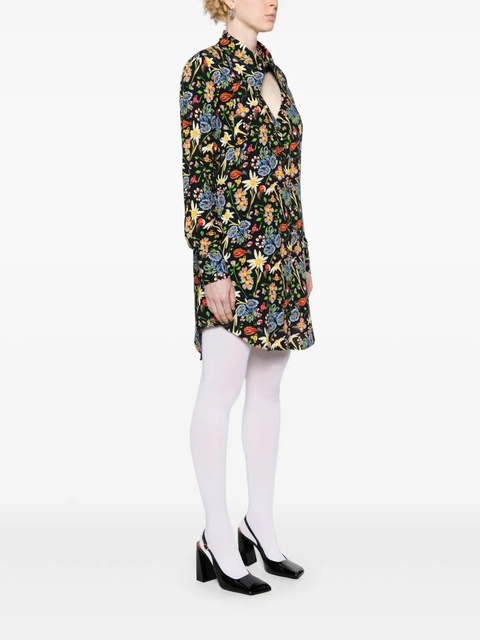 Vivienne Westwood Heart floral-print shirt minidress - Black - zdjęcie produktu nr 2