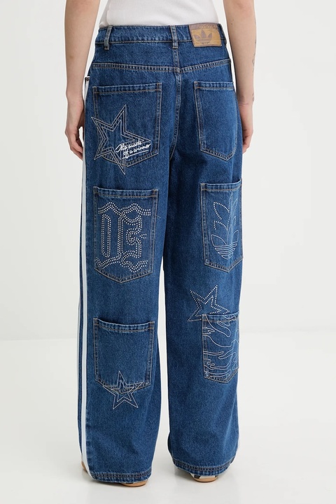 adidas Originals jeansy Baggy Gfx damskie high waist KC6278 - zdjęcie produktu nr 2