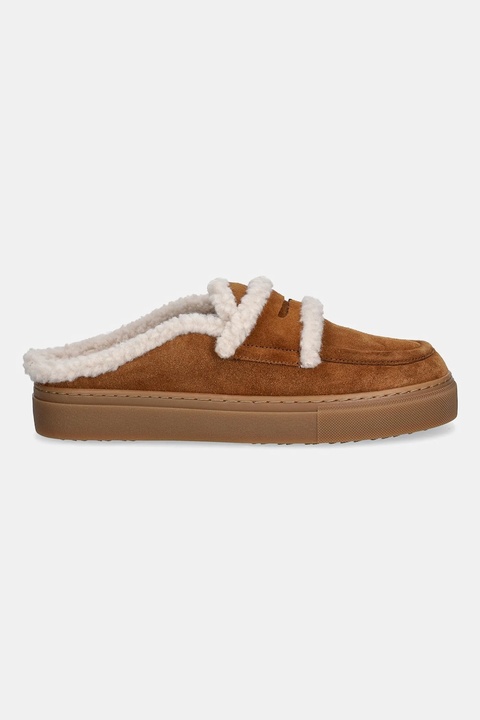 Inuikii kapcie zamszowe Mule Wool kolor brązowy 1004.017.0011.150 - zdjęcie produktu nr 1