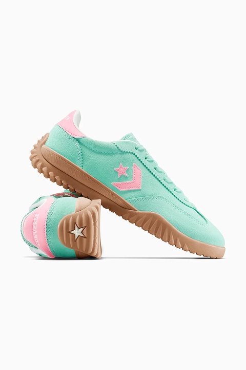 Converse sneakersy skórzane Run Star Trainer damskie kolor zielony A15090C - zdjęcie produktu nr 2