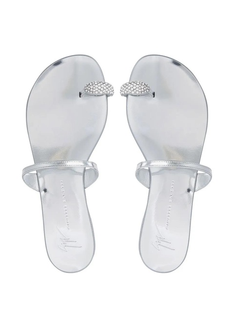 Giuseppe Zanotti Ring flat sandals - Silver - zdjęcie produktu nr 2