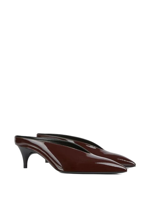 Gucci 55mm patent leather heeled mules - Brown - zdjęcie produktu nr 2