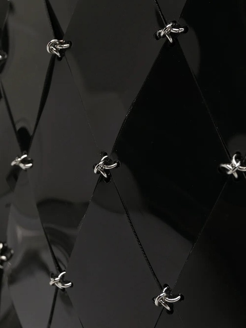 Rabanne diamond-pattern pierced shoulder bag - Black - zdjęcie produktu nr 2