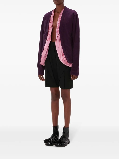 JW Anderson satin-lined cardigan - Purple - zdjęcie produktu nr 2