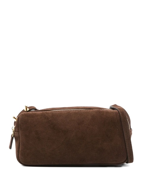 Elleme mini Trousse suede double-zip shoulder bag - Brown - zdjęcie produktu nr 1