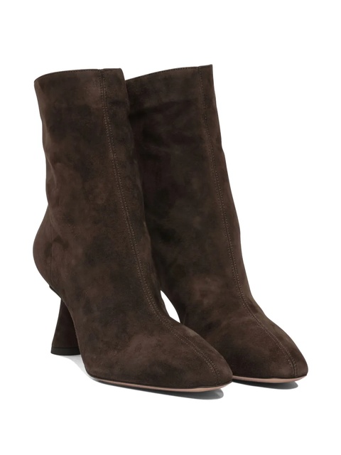 Aquazzura 75mm Amore suede ankle boots - Brown - zdjęcie produktu nr 2