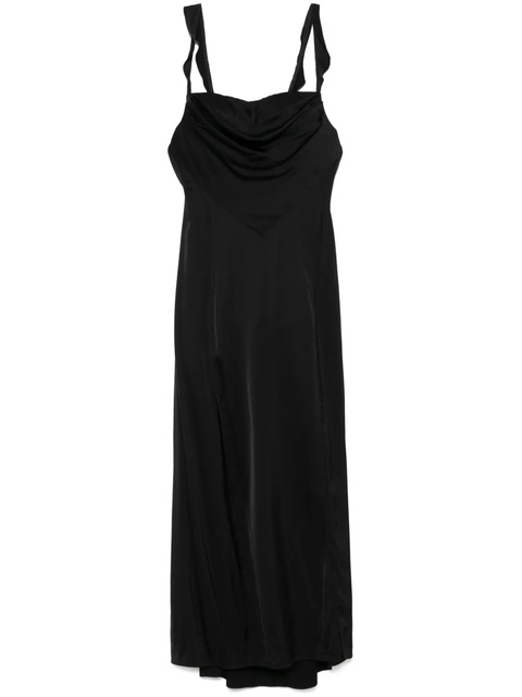 Maje satin-finish maxi dress - Black - zdjęcie produktu nr 1
