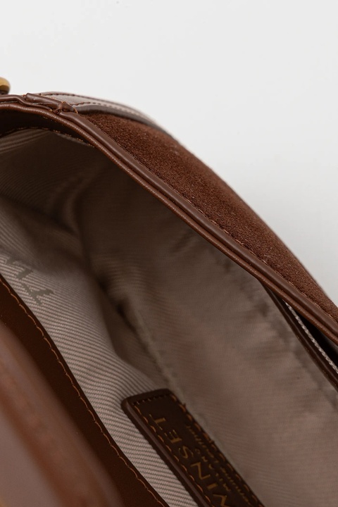 Twinset torebka skórzana kolor brązowy 252TD8371 - zdjęcie produktu nr 1