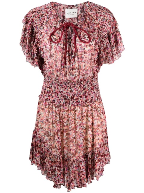 MARANT ÉTOILE Florise abstract-print dress - Red - zdjęcie produktu nr 1