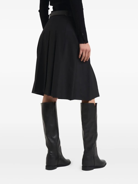 Max Mara belted pleated midi skirt - Black - zdjęcie produktu nr 2