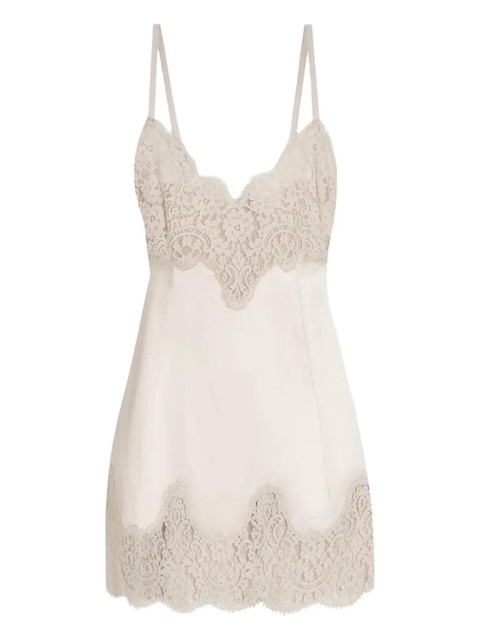 Dolce & Gabbana sleeveless slip mini dress - Neutrals - zdjęcie produktu nr 1