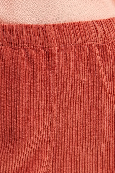 American Vintage spodnie sztruksowe kolor pomarańczowy proste high waist PADO137 - zdjęcie produktu nr 2