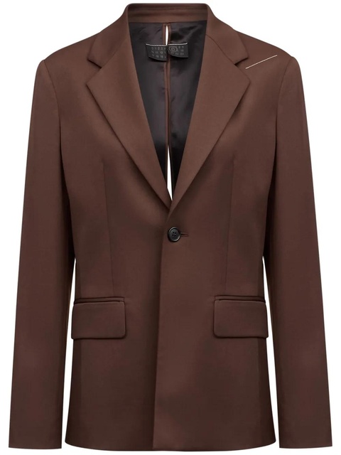 MM6 Maison Margiela single-stitch blazer - Brown - zdjęcie produktu nr 1