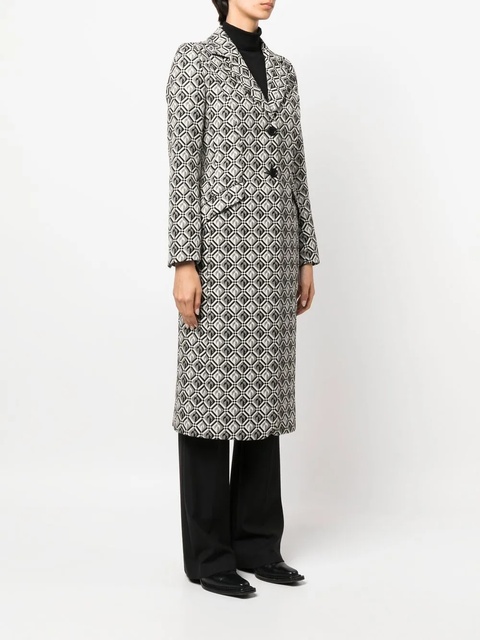 Marine Serre Moon Diamant tailored coat - White - zdjęcie produktu nr 2