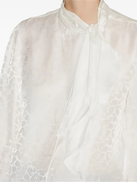 ISABEL MARANT Raphaella ruffled-cuff blouse - White - zdjęcie produktu nr 2