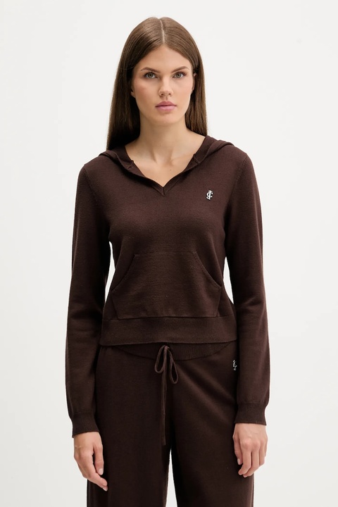 Juicy Couture sweter damski kolor brązowy JCGAS225016 - zdjęcie produktu nr 1