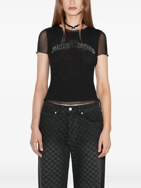 MISBHV logo-crystal T-shirt - Black - zdjęcie produktu nr 2