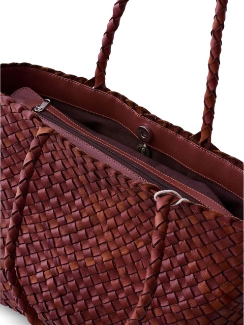 DRAGON DIFFUSION Vintage Mesh braided leather tote bag - Red - zdjęcie produktu nr 2