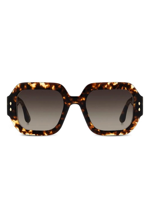 Isabel Marant Eyewear geometric-frame tortoiseshell sunglasses - Brown - zdjęcie produktu nr 1