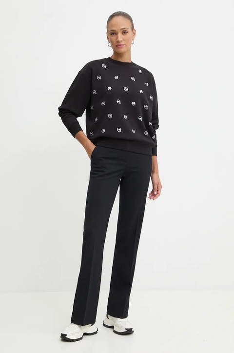Karl Lagerfeld bluza damska kolor czarny z aplikacją 246W1800 - zdjęcie produktu nr 1